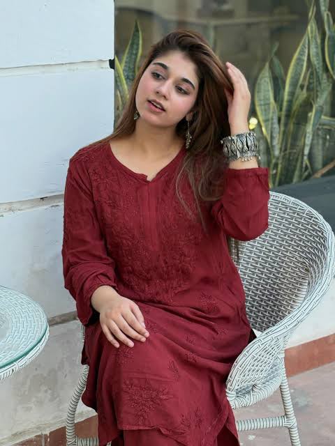 Premium Rayon Lucknowi Chikankari 2-Piece Kurta & Bottom Set – Hand Embroidered Ethnic Wear
