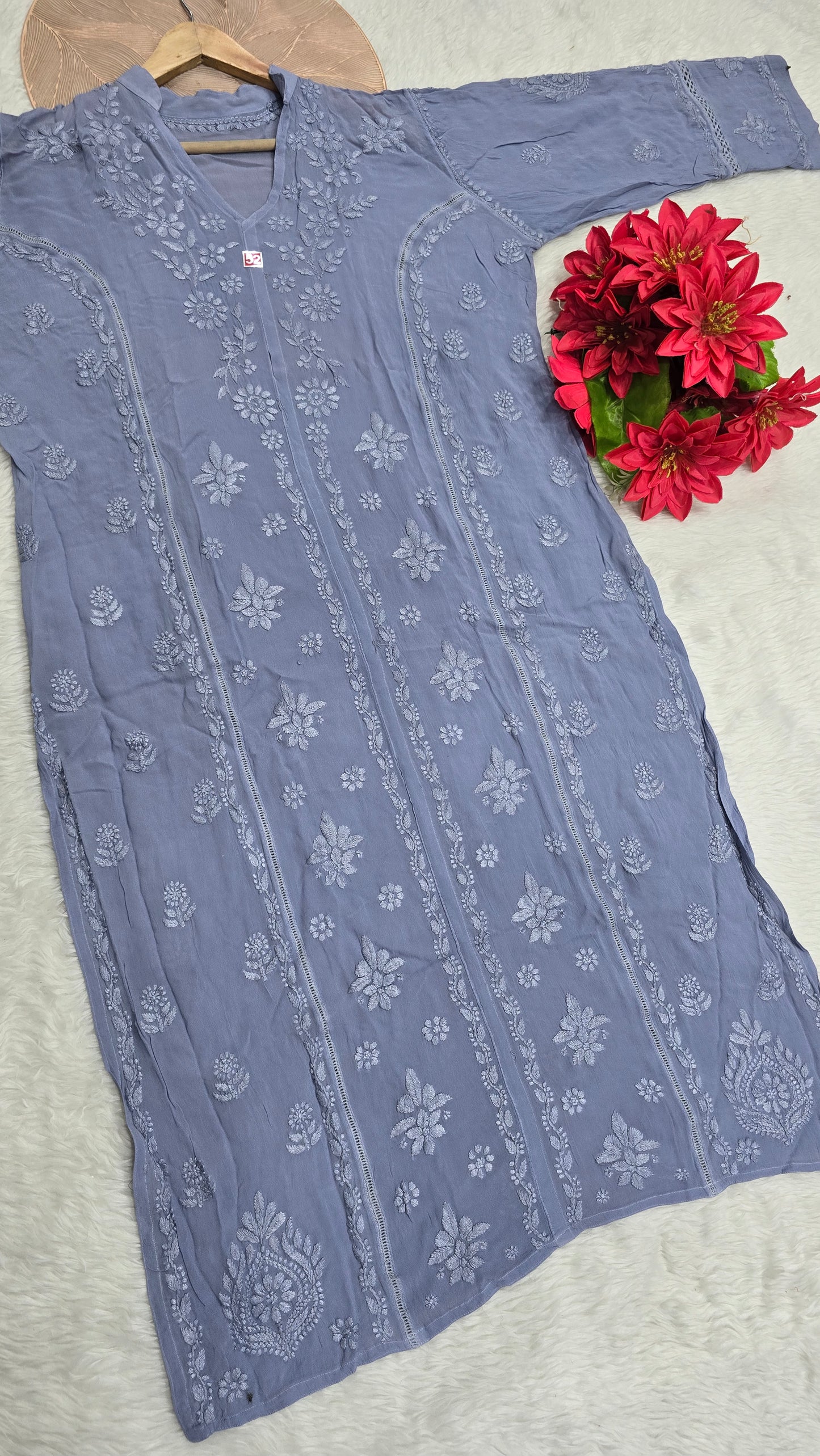 Plus size Handwork Chikankari Designer Kurti in Premium Viscose Fabric for Women