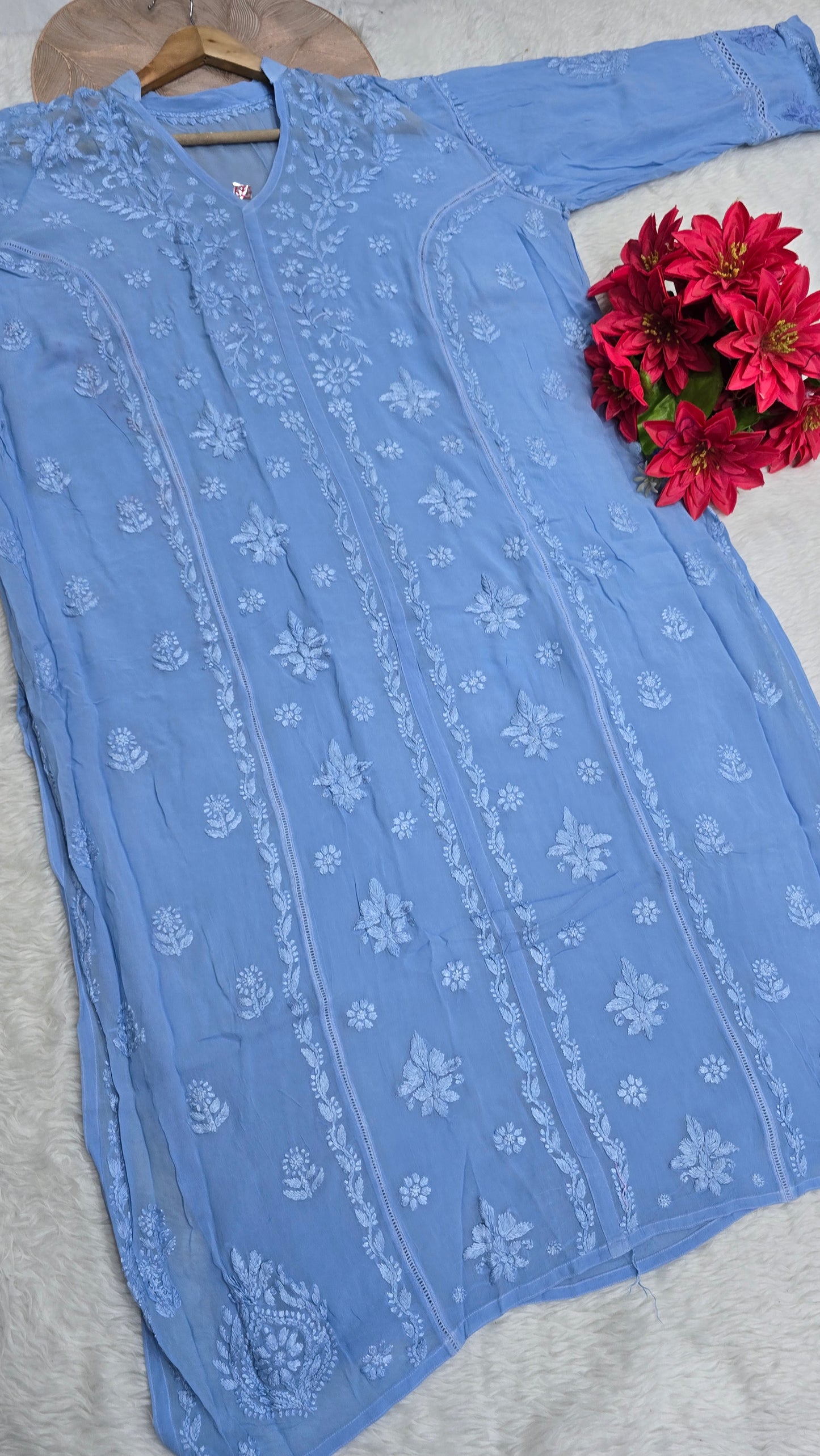 Plus size Handwork Chikankari Designer Kurti in Premium Viscose Fabric for Women