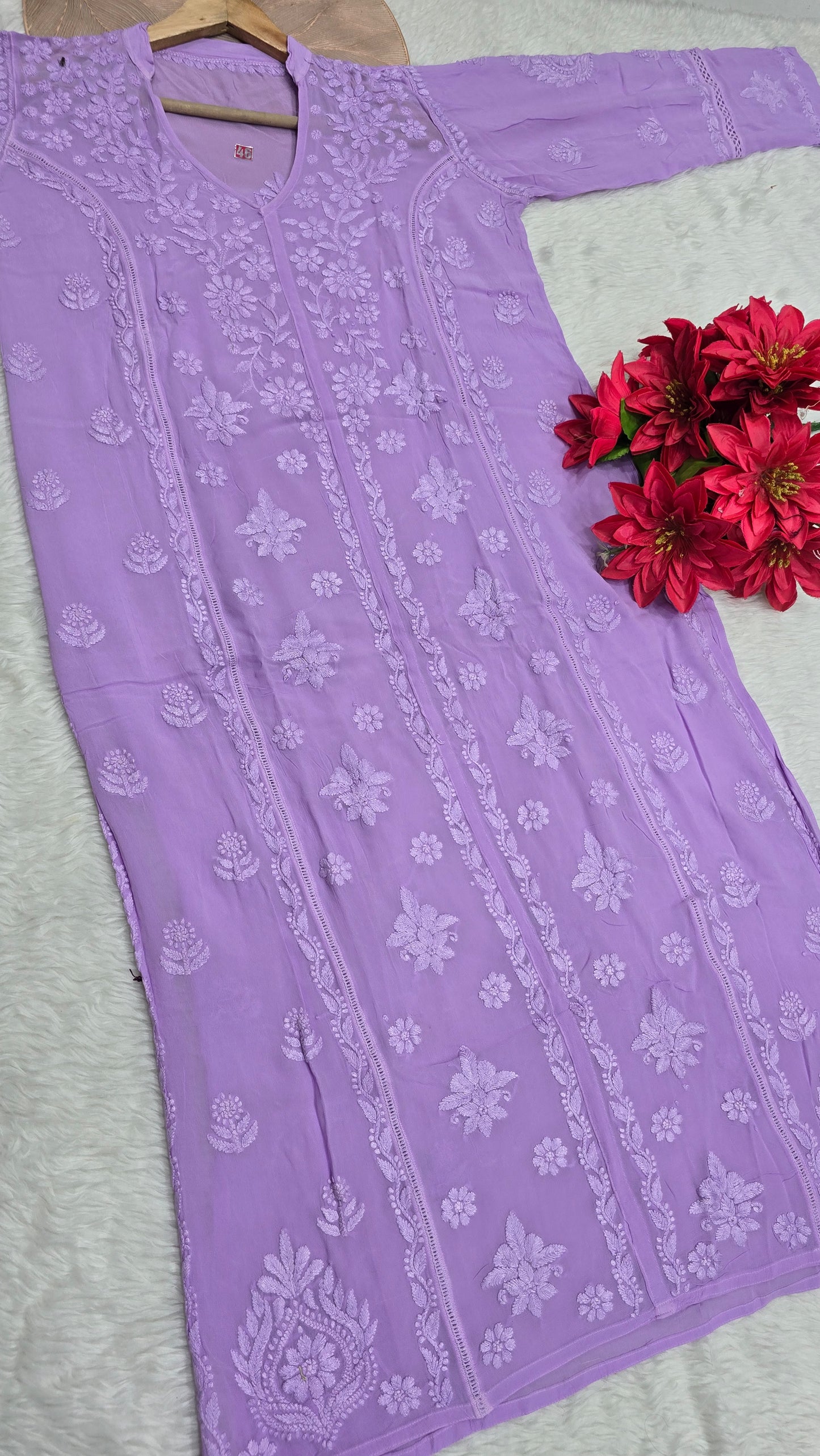 Plus size Handwork Chikankari Designer Kurti in Premium Viscose Fabric for Women