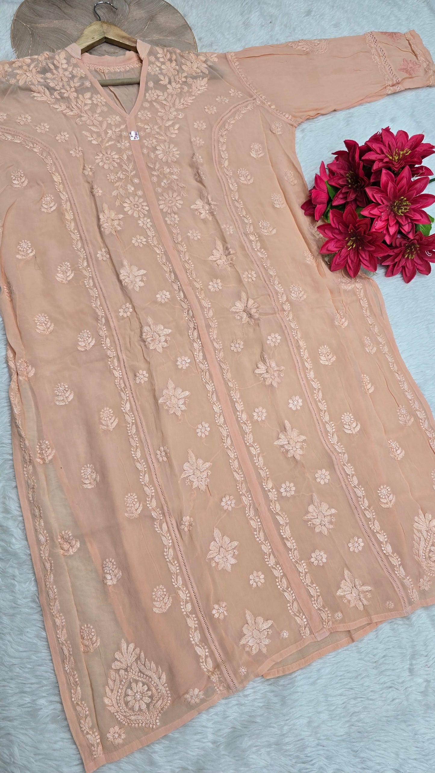 Plus size Handwork Chikankari Designer Kurti in Premium Viscose Fabric for Women