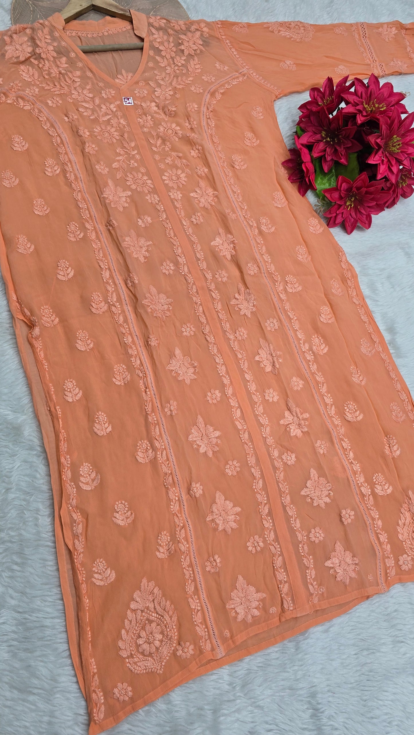 Plus size Handwork Chikankari Designer Kurti in Premium Viscose Fabric for Women
