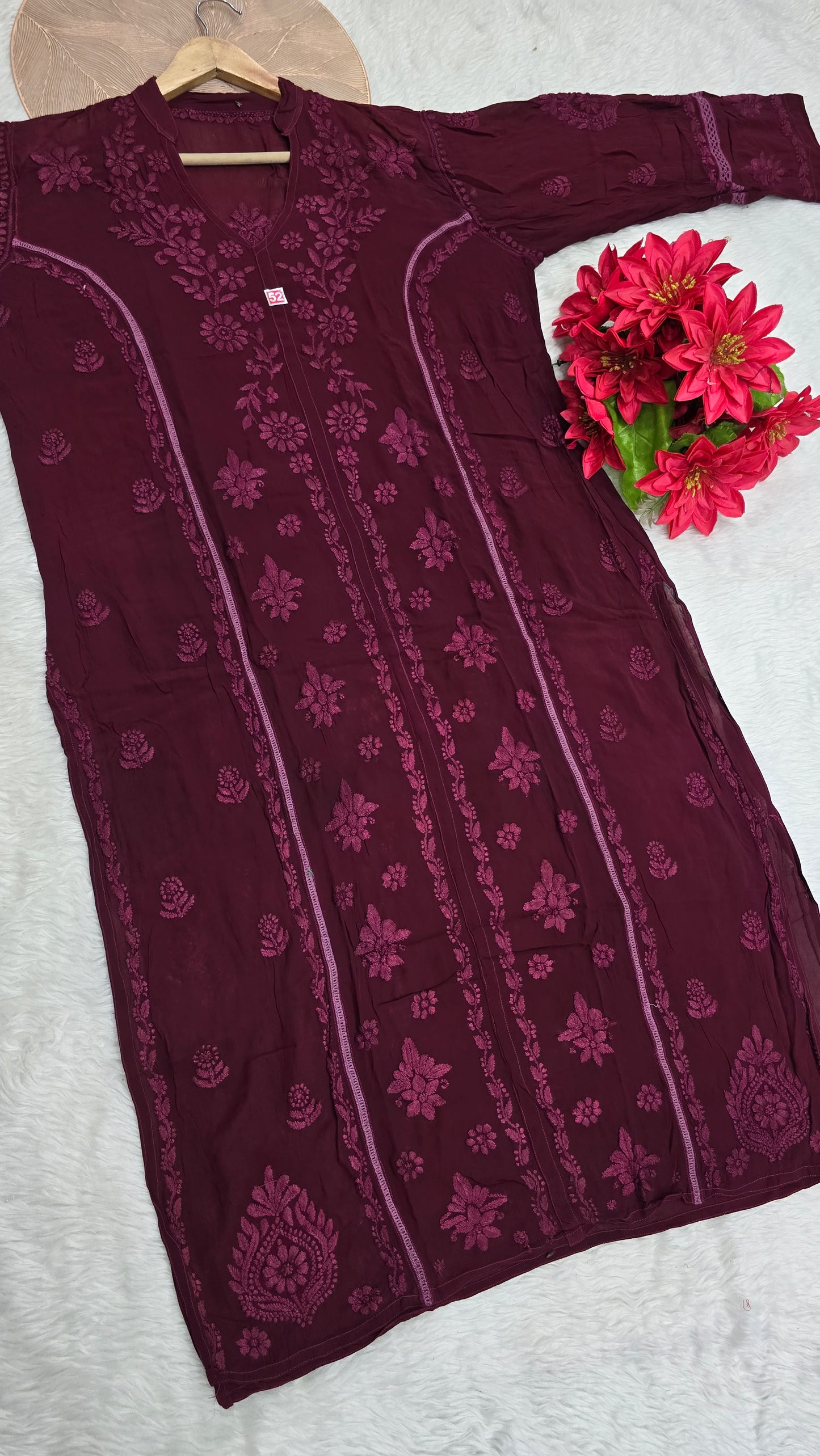 Plus size Handwork Chikankari Designer Kurti in Premium Viscose Fabric for Women