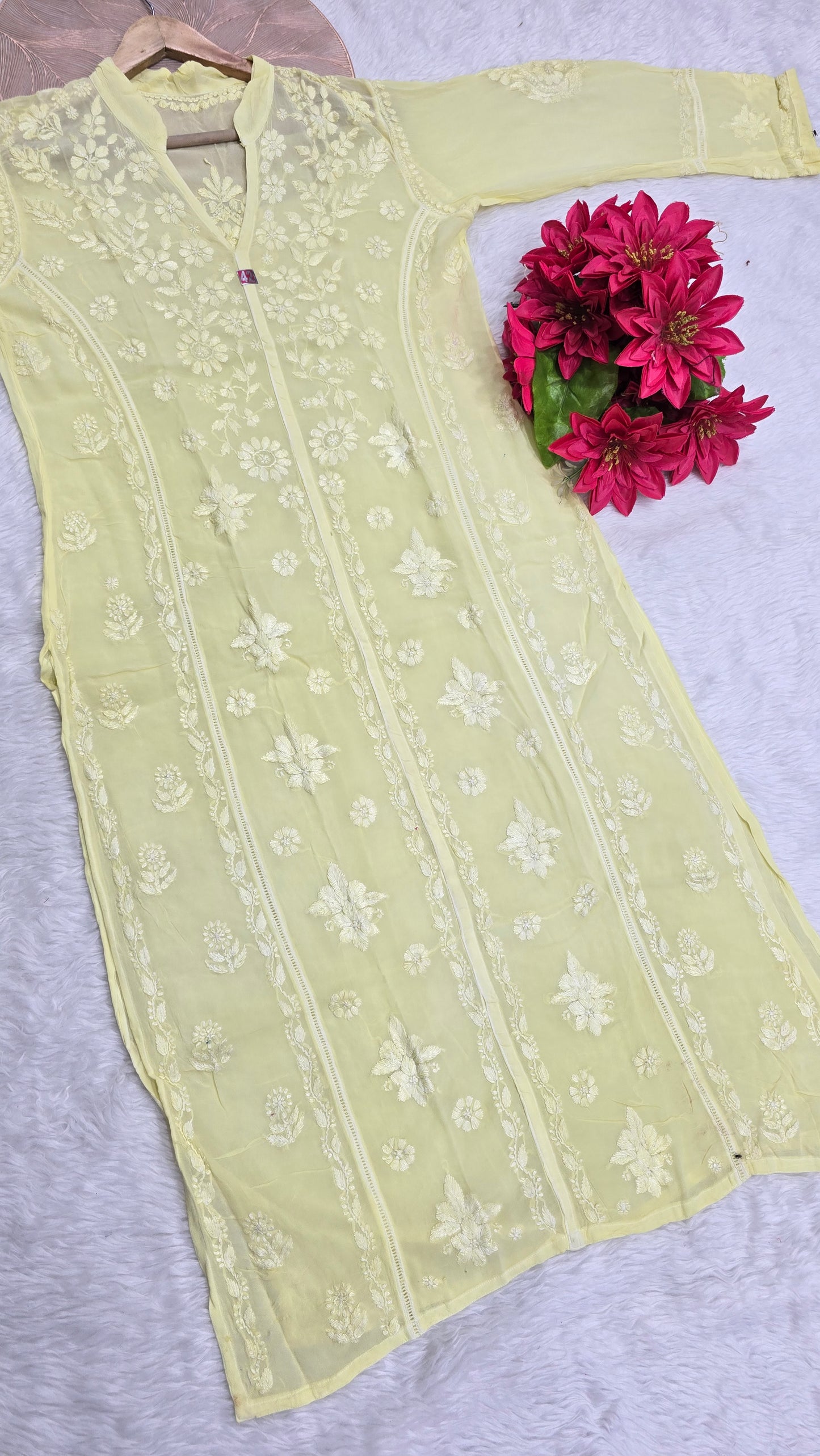 Plus size Handwork Chikankari Designer Kurti in Premium Viscose Fabric for Women